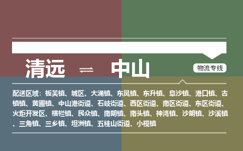 清远到中山物流专线-清远到中山货运-点到点运输-铭龙物流