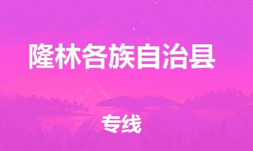 惠东县到隆林各族自治县物流专线-专业的惠东县至隆林各族自治县货运